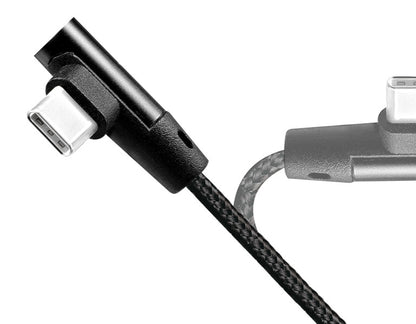 Cavo HighSpeed USB-C Maschio Angolato/USB-A Maschio Dritto 1m Nero