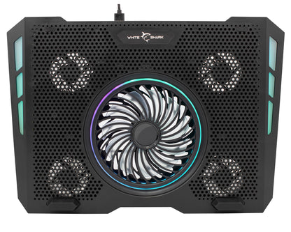 Dissipatore USB per Notebook fino a 17.3'' con 6 Regolazioni di Altezza e 2 Porte USB