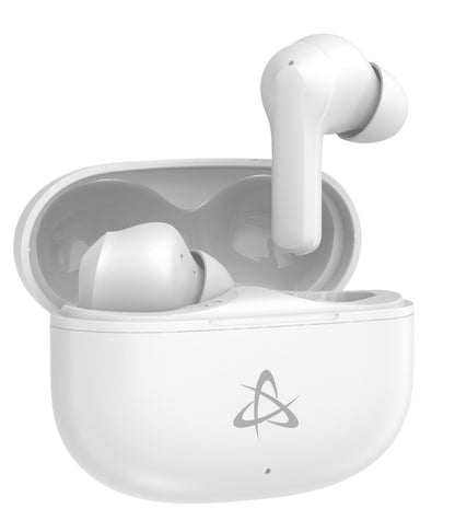 Auricolari Wireless BT v5.3 Cancellazione del Rumore con Custodia di Ricarica 2 in 1 Bianco