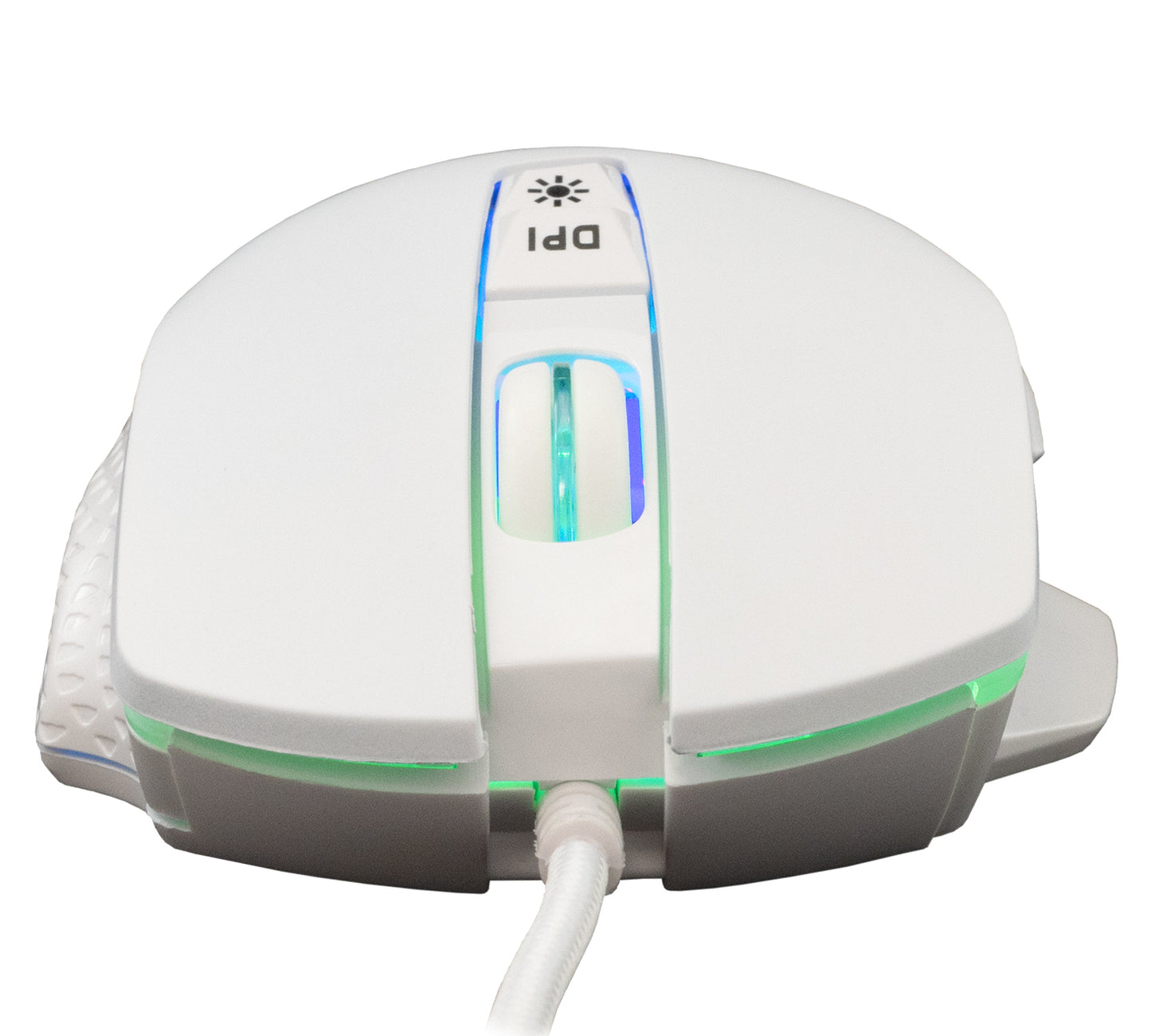 Mouse Ottico USB Gaming 6400 Dpi Retroilluminazione LED RGB Bianco, GARETH