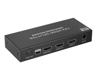 Splitter HDMI 8K UHD 3D 60Hz 2 vie CEC SPDIF Ottico