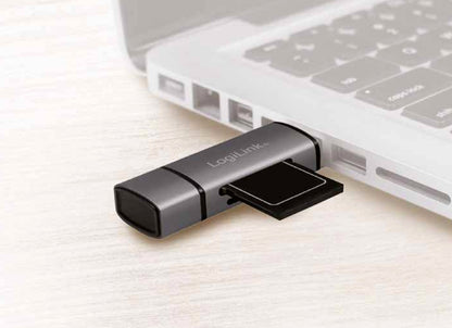 Lettore USB 3.2 Gen 1 di SD e MicroSD con Connessioni USB-C e USB A OTG