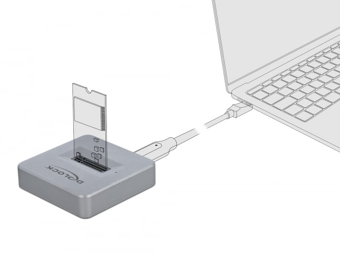 Docking Station per SSD M.2 NVMe PCIe SSD con USB Type-C Femmina