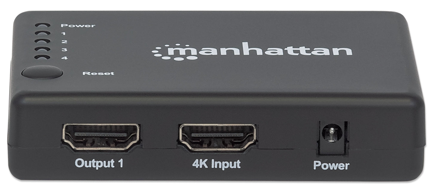 Splitter HDMI 4K UHD 3D con LED 4 vie