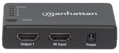 Splitter HDMI 4K UHD 3D con LED 4 vie