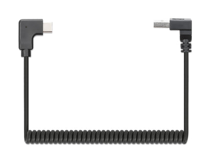 Cavo di Ricarica USB-A a USB-C 1m Spiralato Nero