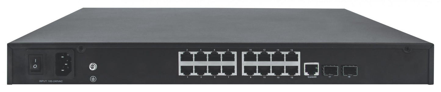 Switch AV Gigabit Ethernet PoE+ a 16 porte 2 SFP