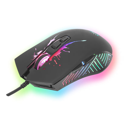 Mouse Ottico USB Gaming 7200 Dpi Retroilluminazione LED RGB