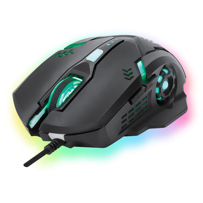 Mouse Ottico USB Gaming 3200 Dpi Retroilluminazione LED RGB