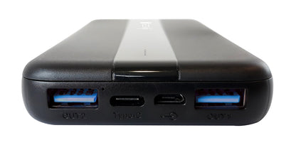 Power Bank  Smartphone 10000 mAh 20W USB-C 3 Porte Output con Cavo