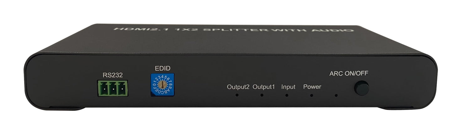 Splitter HDMI 2.1 8K 1 in 2 out con SPDIF e Audio 3.5mm Stereo