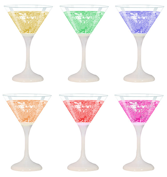 Confezione da 6 Bicchieri da Cocktail con 6 Colorazioni LED