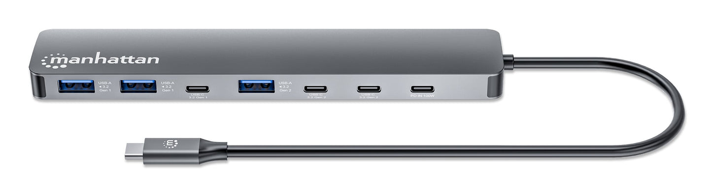 Hub 7 porte USB3.2 10G/5G 4x USB-C + 3x USB-A con Power Delivery
