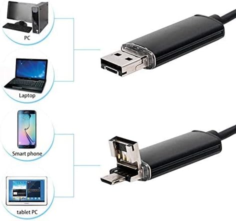 Telecamera di Ispezione WiFi Riloer, 5 m, Lente da 8 mm, Endoscopio Wireless 720P HD, Impermeabile IP67, con 6 LED, Compatibile con iPhone, Android, PC, iPad