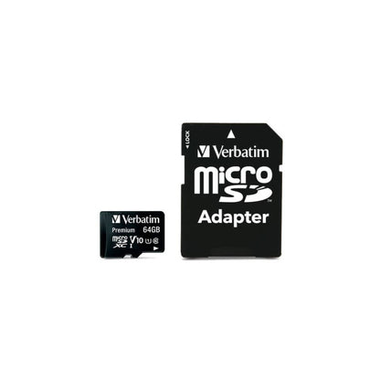 MEMORY CARD MICRO SD/TRANSFLASH 64GB VERBATIM CLASSE 10 44084