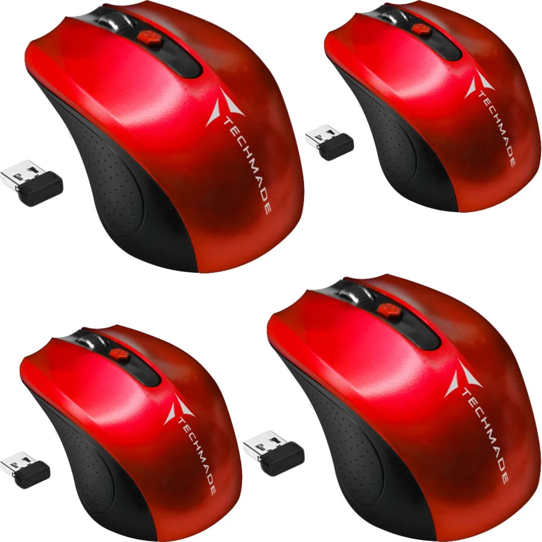 MOUSE OTTICO WIRELESS TECHMADE TM-XJ30-RED RED