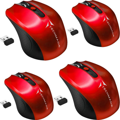 MOUSE OTTICO WIRELESS TECHMADE TM-XJ30-RED RED