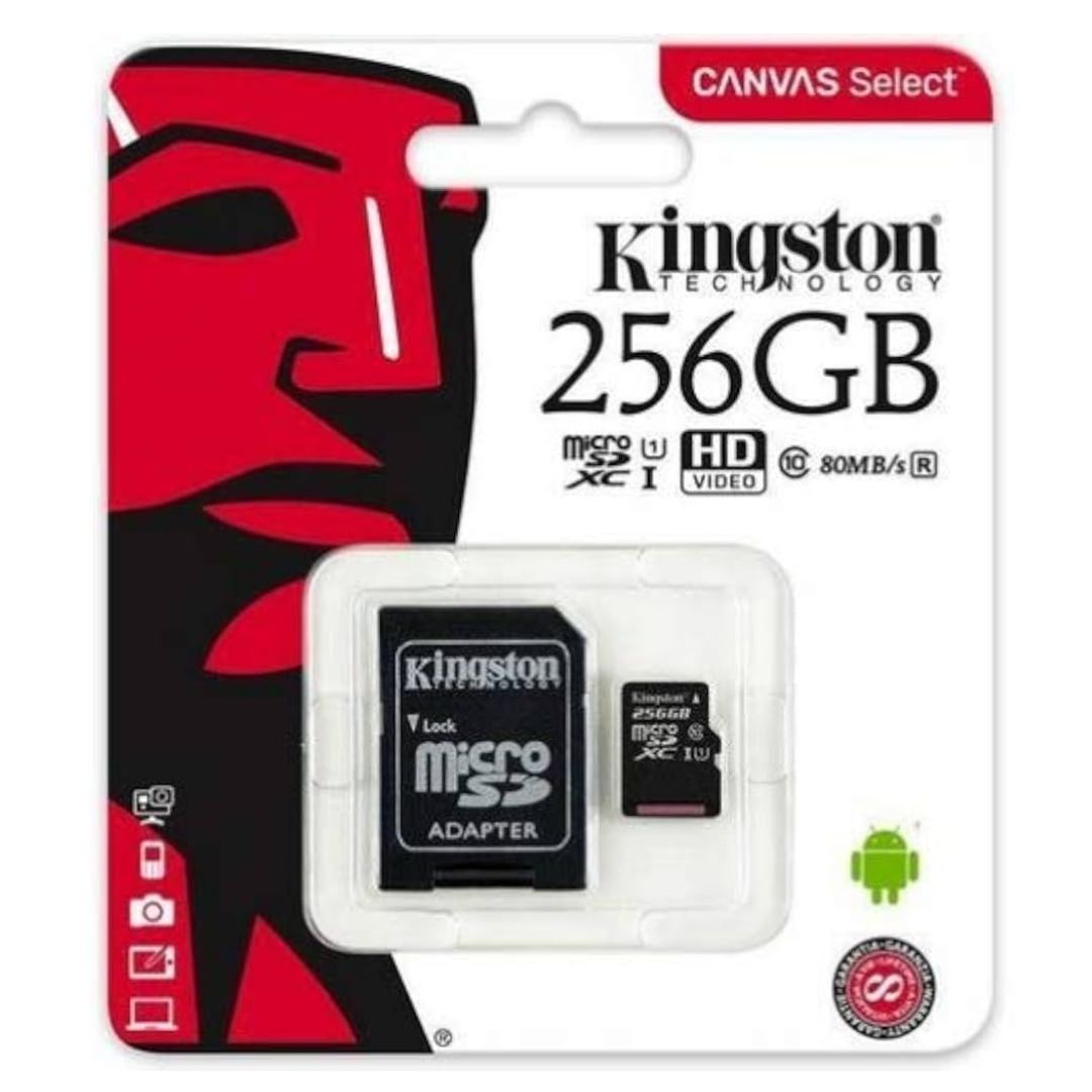 MEMORY CARD MICRO SD/TRANSFLASH 256GB KINGSTON CLASSE 10 SDCS3/256GB