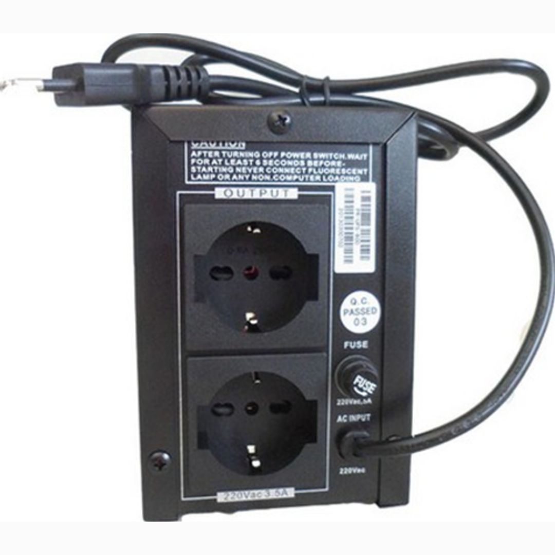 UPS 800VA CON 2 USCITE BIVALENTI FUNZIONE AC RESTART TECNO ACCESSORI TC-800VA