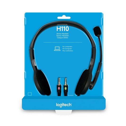 CUFFIE + MICROFONO 3,5MM LOGITECH STEREO H110 981-000271