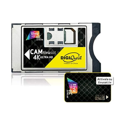 MODULO FASTCAM 4K UHD TIVUSAT + SMARTCARD TIVÙSAT NERA DIGIQUEST BUNDLETVSAT4K