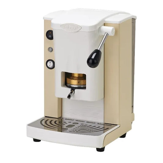 MACCHINA DA CAFFE' FABER SLOT PLAST BASIC TELAIO SABBIA PLASTICHE BIANCO PRESSACIALDA IN OTTONE