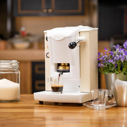 MACCHINA DA CAFFE' FABER SLOT PLAST BASIC TELAIO SABBIA PLASTICHE BIANCO PRESSACIALDA IN OTTONE