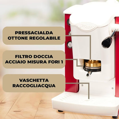 MACCHINA DA CAFFE' FABER SLOT PLAST BASIC TELAIO SABBIA PLASTICHE BIANCO PRESSACIALDA IN OTTONE