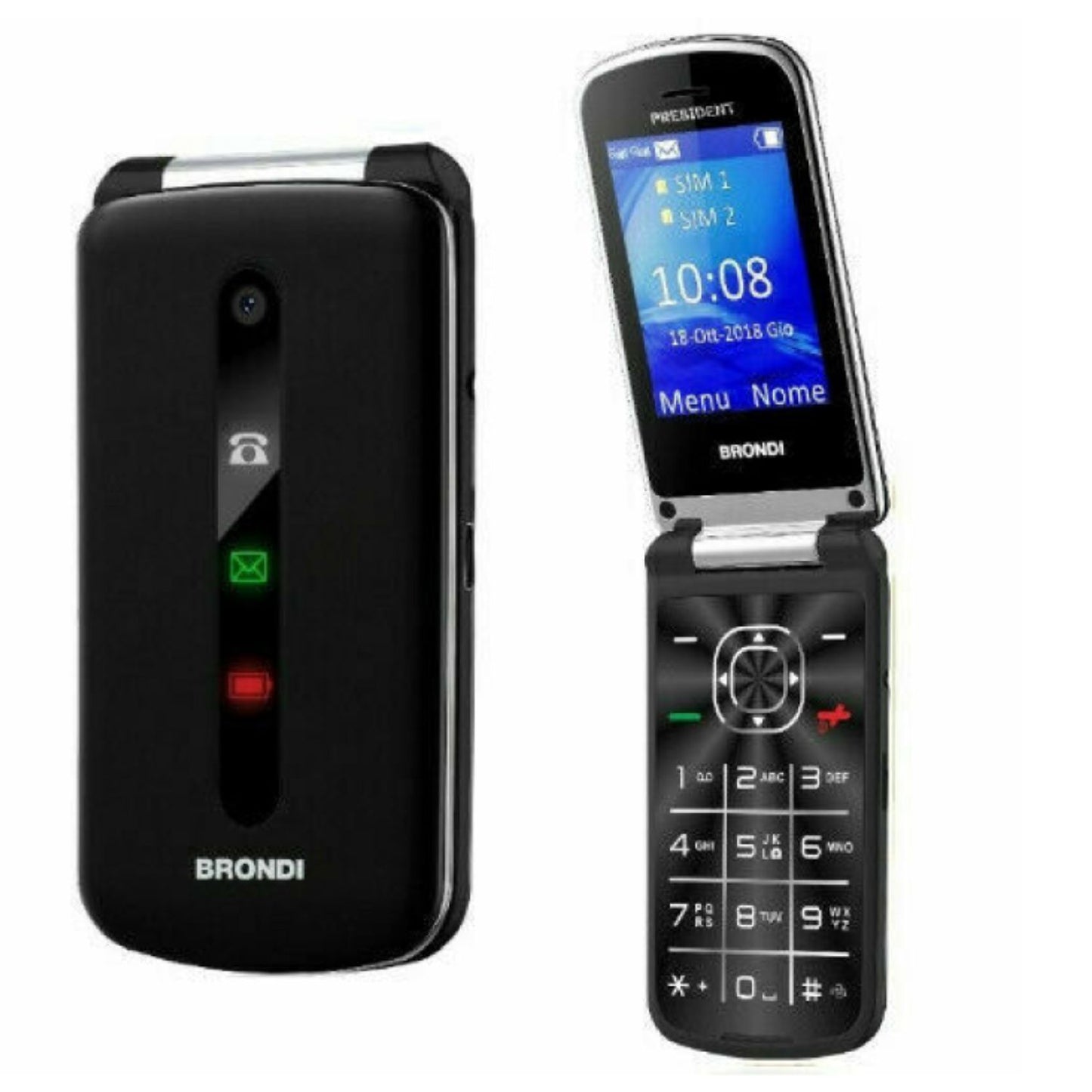 CELLULARE BRONDI PRESIDENT DUOS BLACK ITALIA