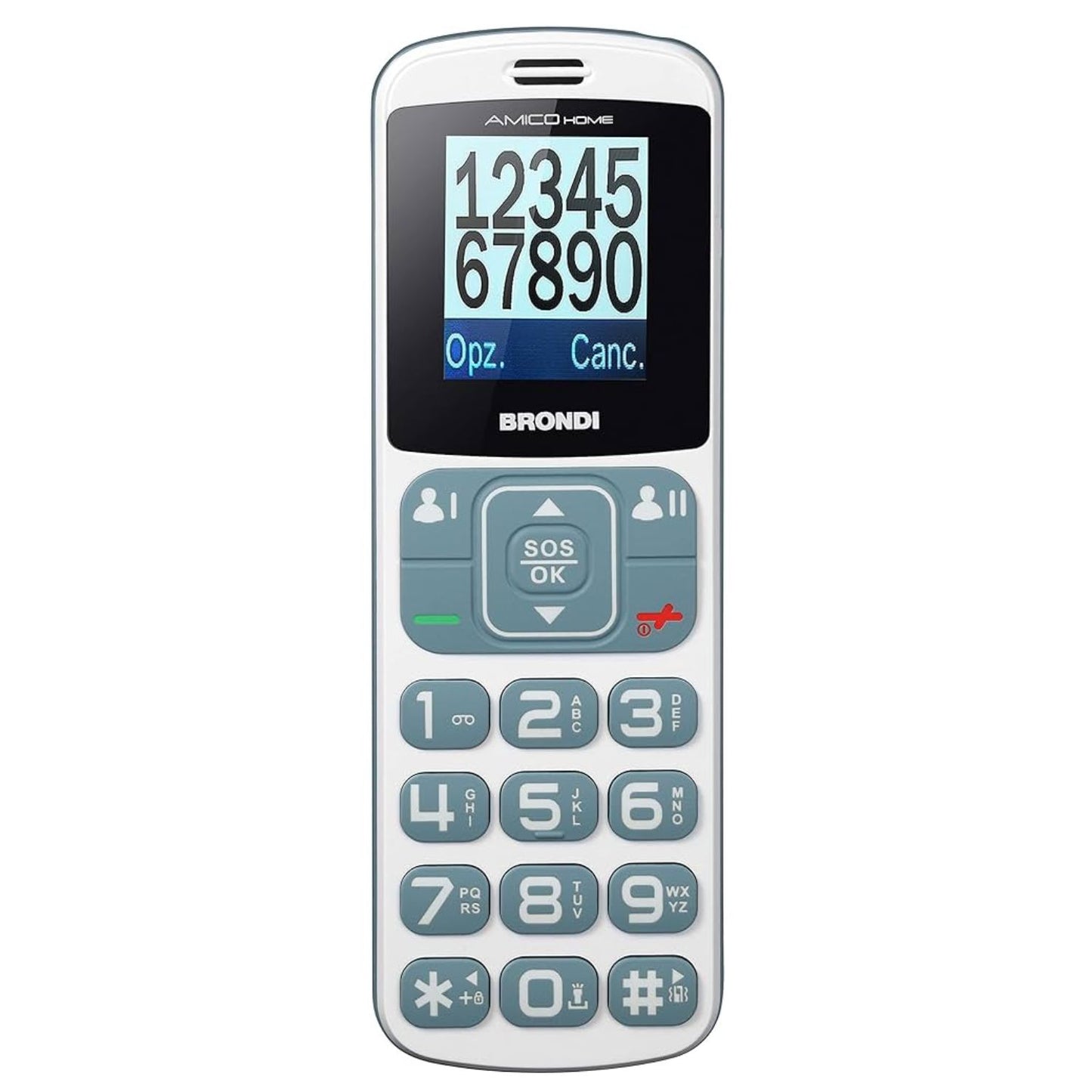 CELLULARE BRONDI AMICO HOME DUOS WHITE / GREY ITALIA