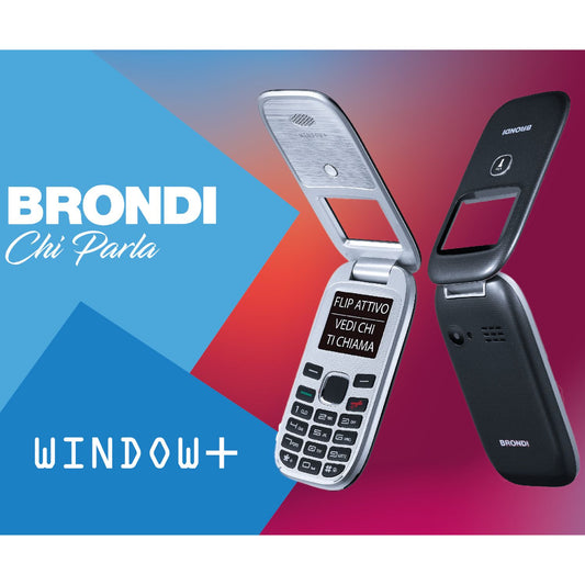 CELLULARE BRONDI WINDOW 2 DUOS BLUE METAL ITALIA