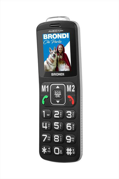 CELLULARE BRONDI AMICO FLASH DUOS BLACK ITALIA