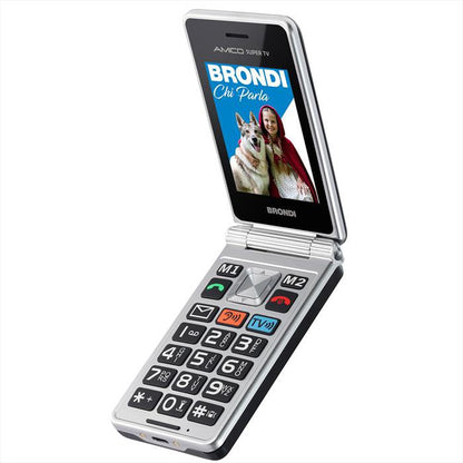 CELLULARE BRONDI AMICO SUPER TV DUOS GUNMETAL GREY ITALIA