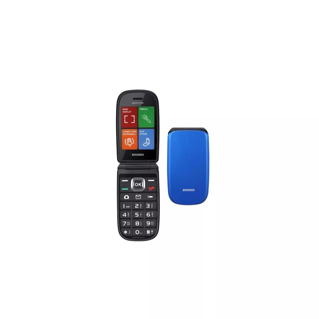 CELLULARE BRONDI RAPTOR DUOS BLU METAL ITALIA