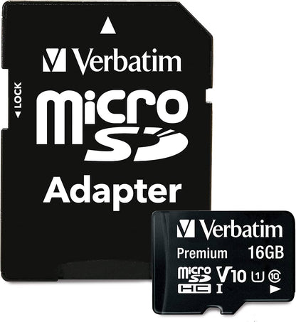 MEMORY CARD MICRO SD/TRANSFLASH 16GB VERBATIM CLASSE 10 44082