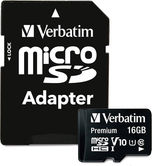 MEMORY CARD MICRO SD/TRANSFLASH 16GB VERBATIM CLASSE 10 44082