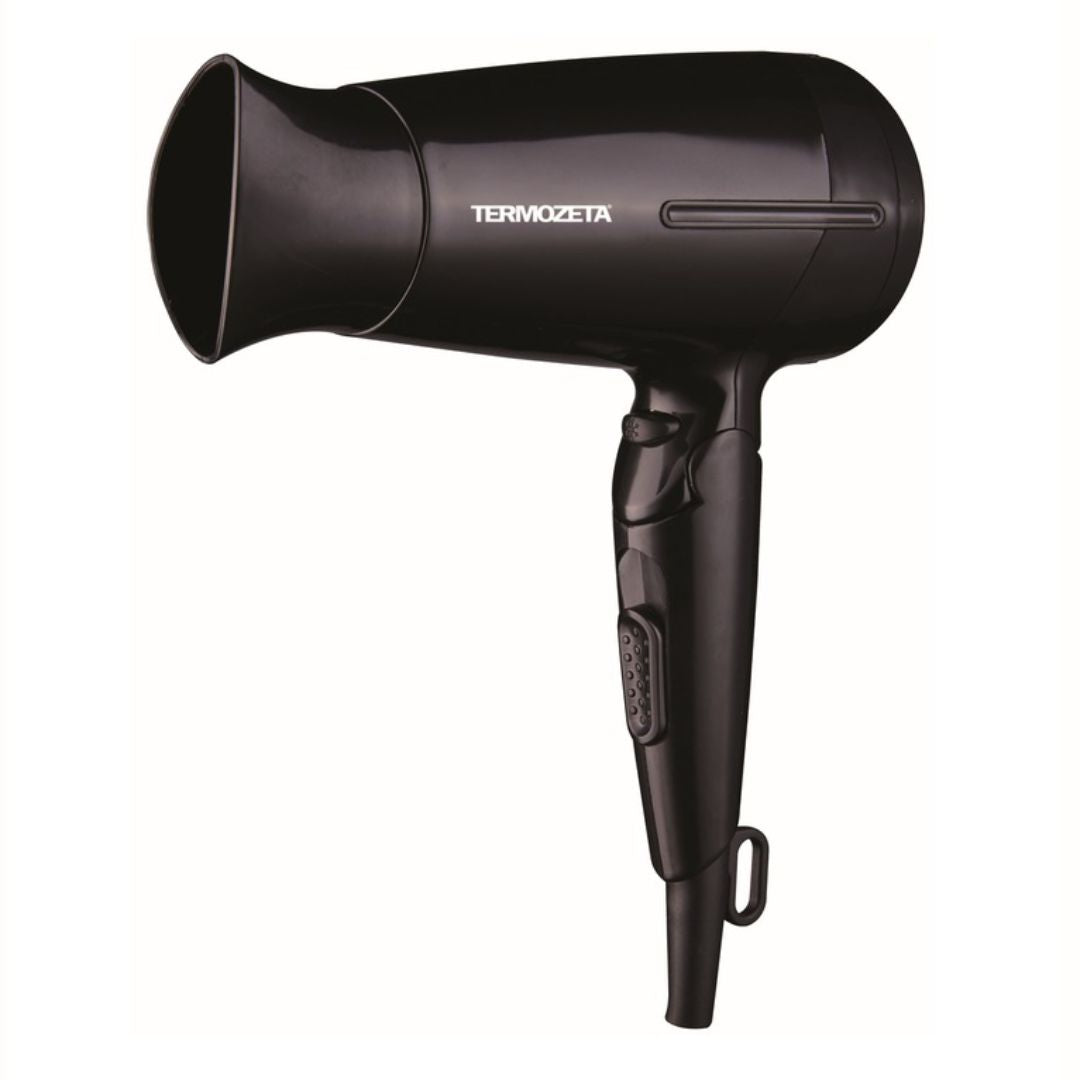 ASCIUGACAPELLI DA VIAGGIO PIEGHEVOLE 1600W TERMOZETA AIR VOYAGE 73048 BLACK