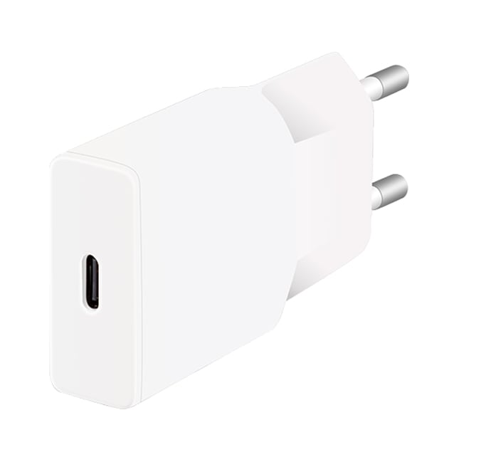 Caricatore Alimentatore GaN USB-C (PD) da Muro 20W Bianco