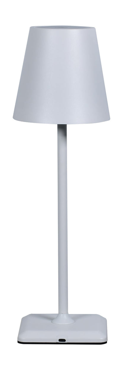 Lampada da Tavolo LED Senza Fili USB-C&trade; Dimmerabile in Metallo Bianco