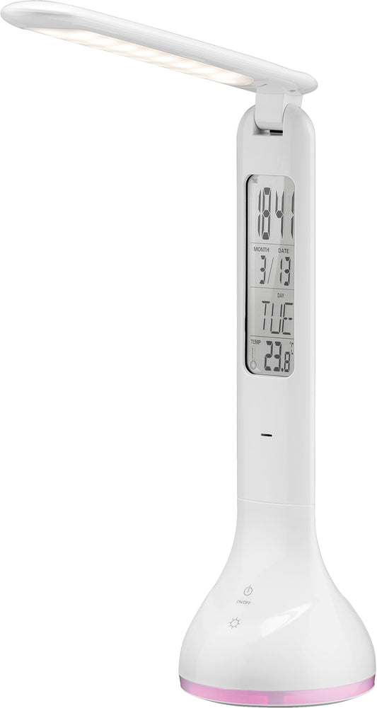 Lampada a LED da Tavolo Ricaricabile con Calendario e Orologio