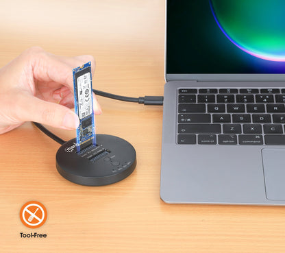 Docking Station Dual-Bay M.2 NVMe Clone SSD