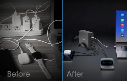 Stazione di Ricarica USB-C Power Delivery 4 Porte GaN 240W / PD3.2