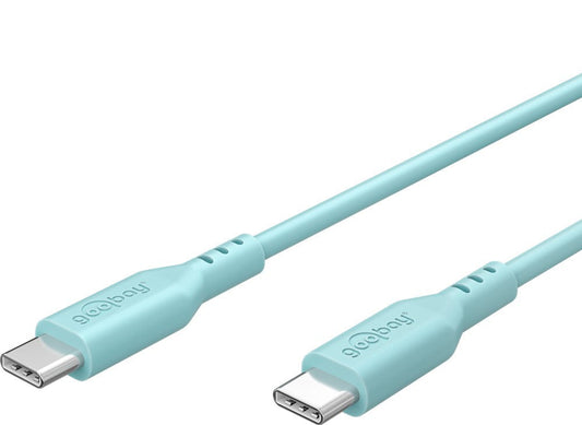 Cavo USB-C&trade; Maschio/Maschio USB 2.0 in Silicone 1,5 metri Turchese