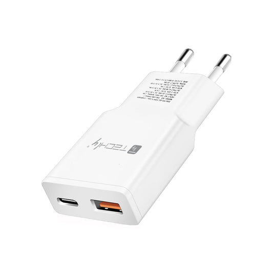 Caricatore Alimentatore USB-C 30W e USB-A QC da Muro