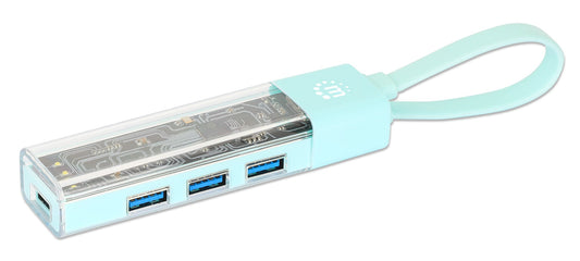 Hub Combo USB 3.2 USB-C&trade; e USB-A 4 Porte Verde Trasparente