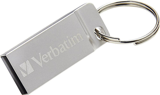 Mini Memoria USB Verbatim con Portachiavi 32GB Silver