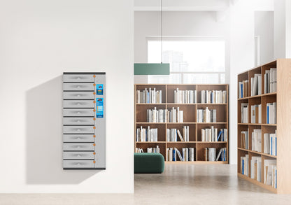 Armadio di Ricarica USB-C 11 Scomparti con Chiusura a PIN e Touchscreen 500W Grigio