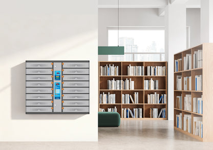 Armadio di Ricarica USB-C 16 Scomparti con Chiusura a PIN e Touchscreen 850W Grigio