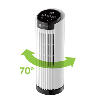 Mini Ventilatore a Torre 13'' 3 Velocità con Interruttore Touch Oscillazione 70° e Timer