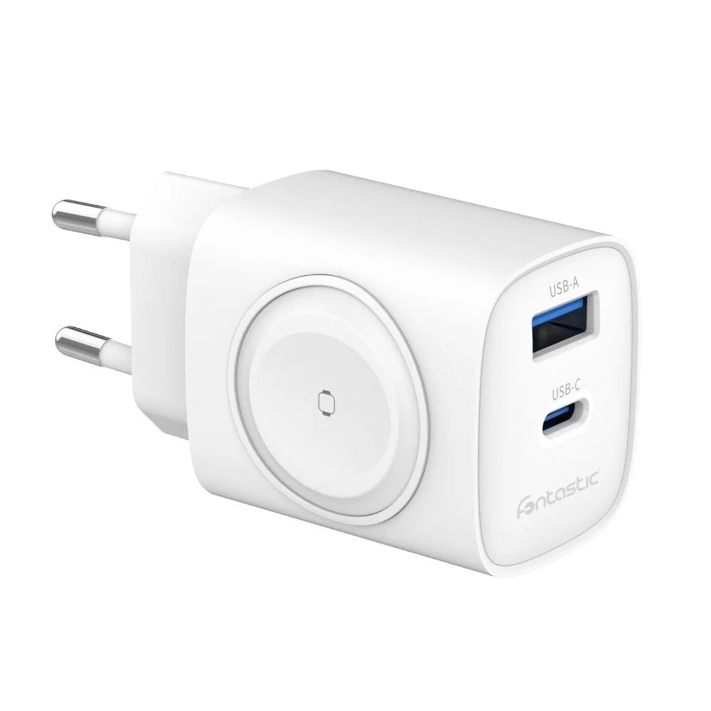 Caricatore Alimentatore GaN 22W da Viaggio Fast Charge USB-A USB-C WiGan